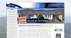 Desktop Screenshot of lyonmetalroofing.com